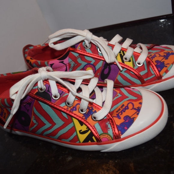 COACH BARRETT ZEBRA GRAFIT P 8M NIB RED - Picture 2 of 8